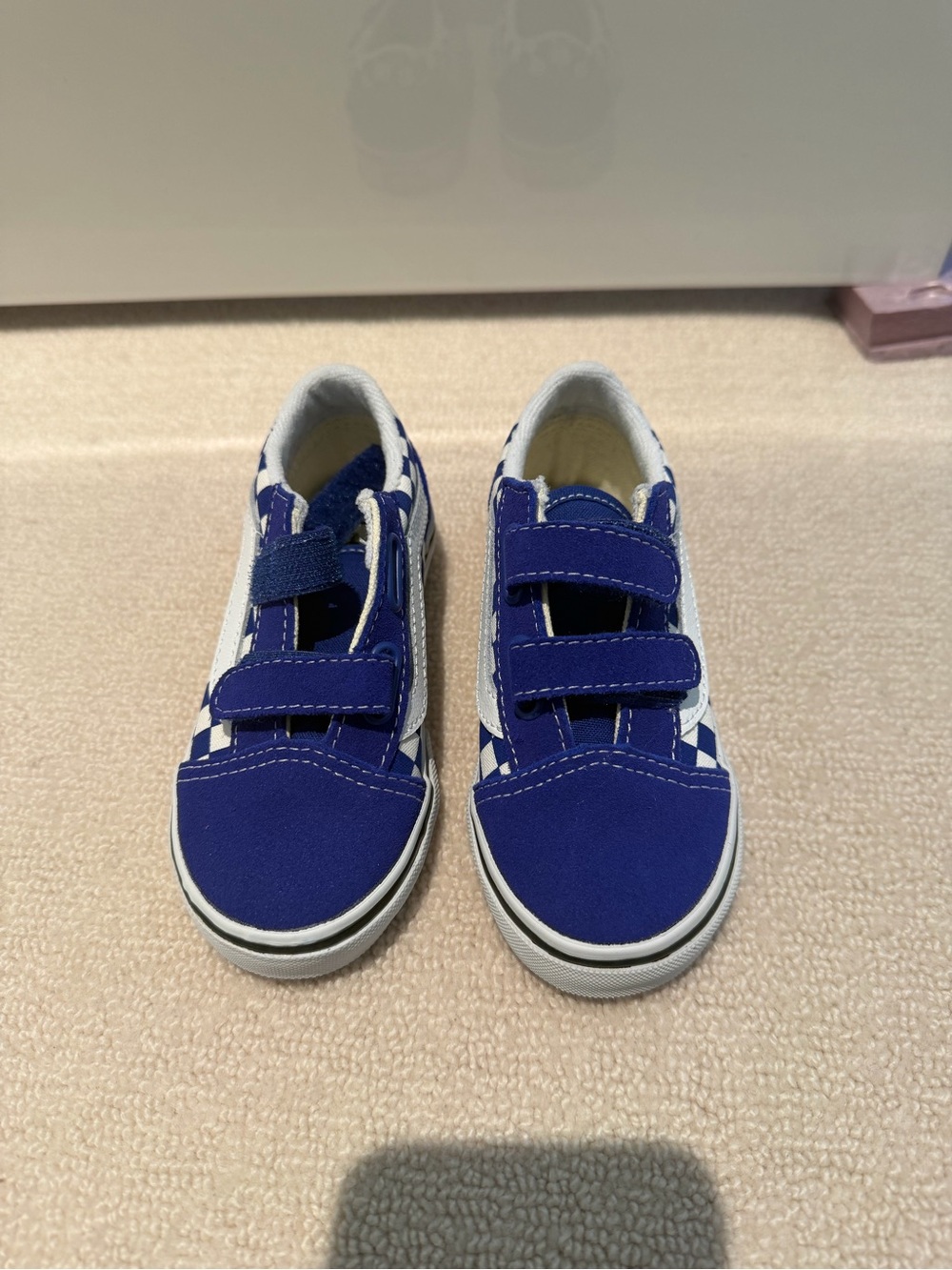 Kids VANS Blue Velcro Canvas Sneakers